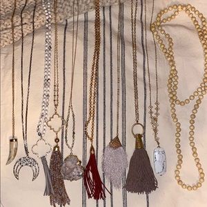 Bundle of long necklaces